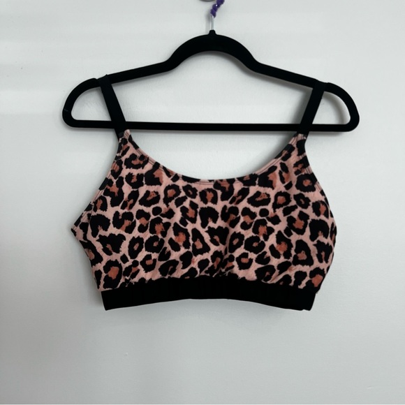 High Waisted Leopard Print Bikini Scoop Neck Top XL - Picture 8 of 10